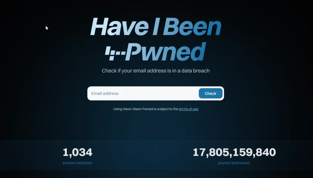 have i been pwned page accueil